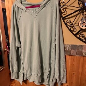 American Eagle Outfitters Green V-Neck Sweater